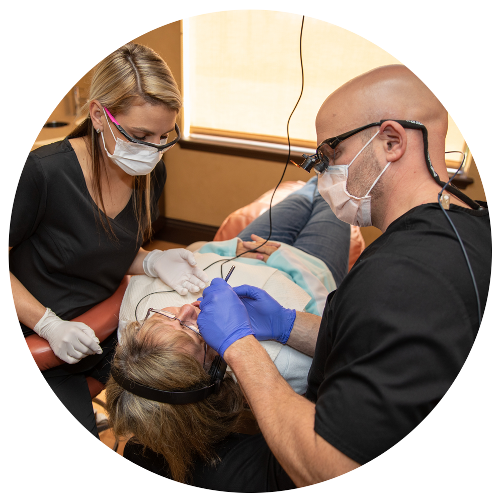 dr pruett performing periodontal maintenance procedure Tavares, FL