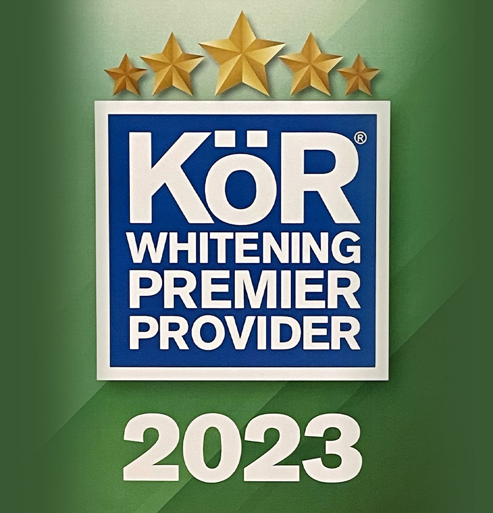 KOR teeth whitening badge