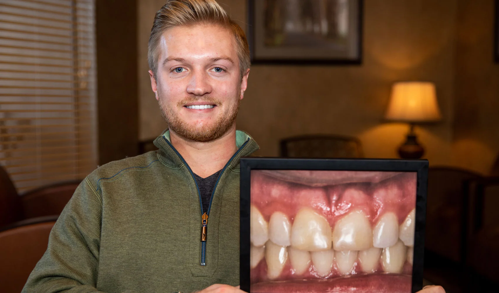 porcelain veneers patient smiling Tavares, FL