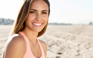 Young woman with a whiter and brighter smile 